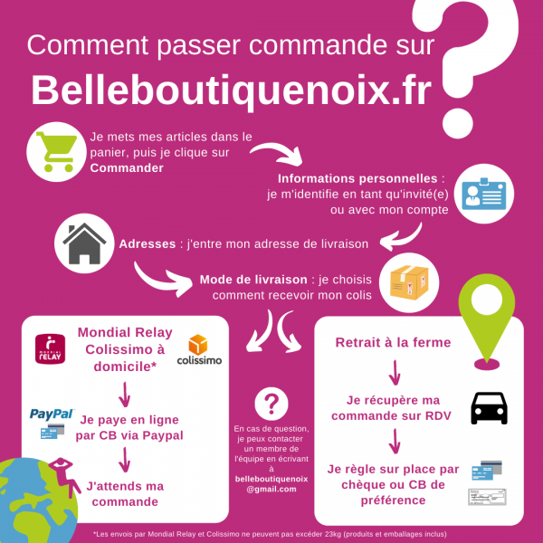 Comment passer commande sur la Belleboutiquenoix.fr ?