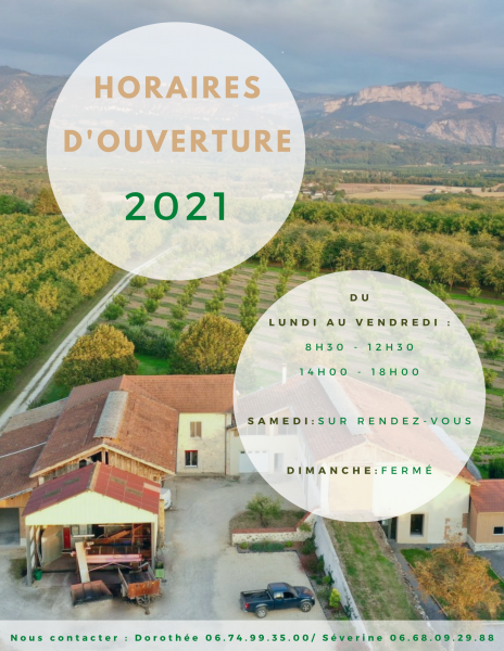 Changement des horaires d’ouverture